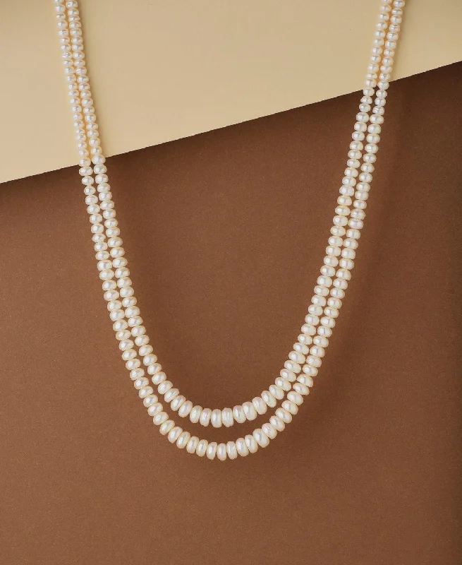 Elegant 2 line Pearl Necklace