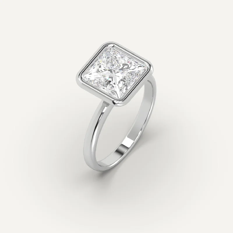 3 carat Princess Cut Diamond Ring