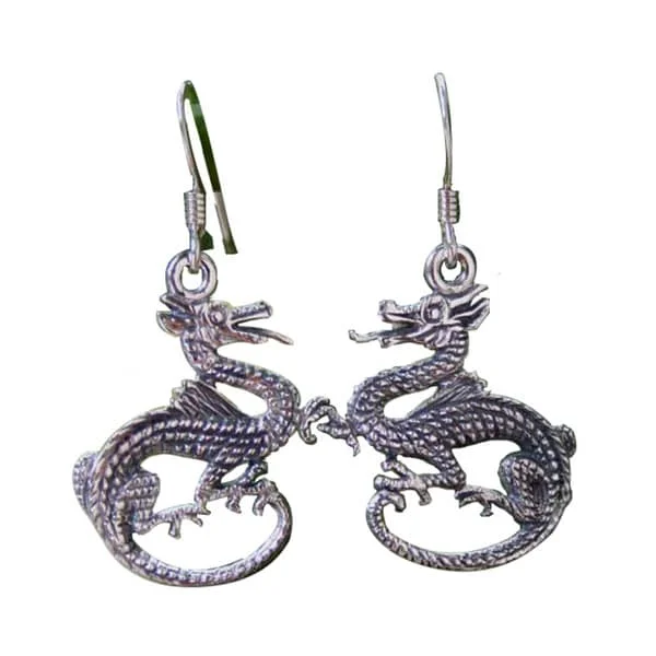 NOVICA Handmade Sterling Silver 'Dragon Duet' Earrings