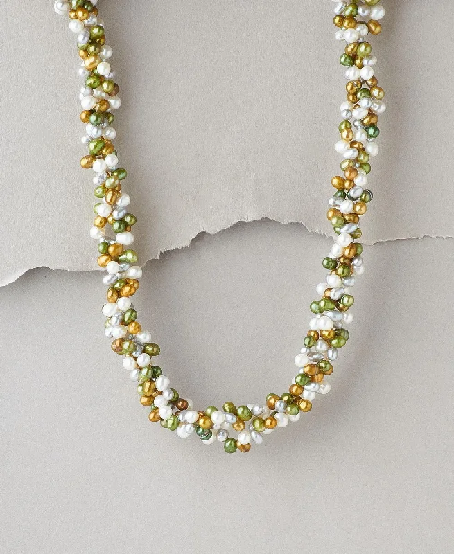 Fashionable Pearl Multi Colour Necklace