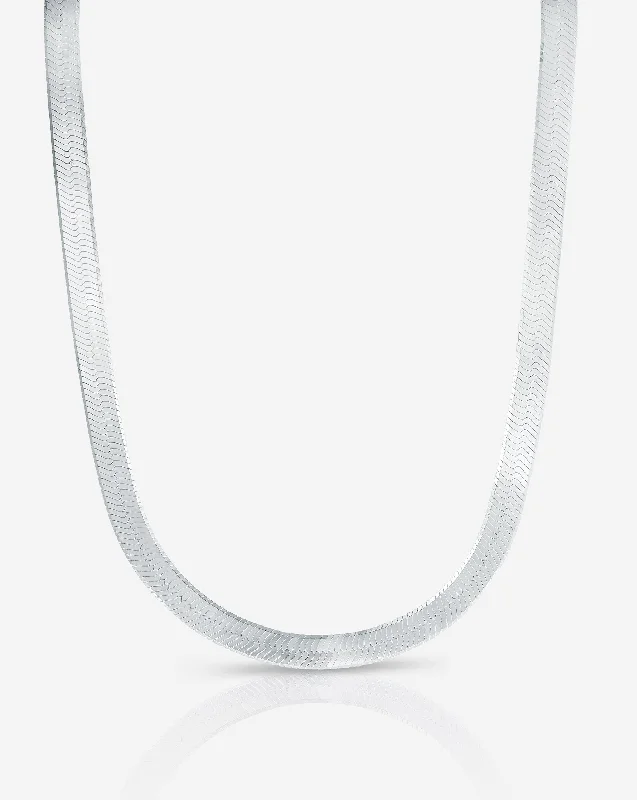 Sterling Silver - Jumbo Herringbone Necklace