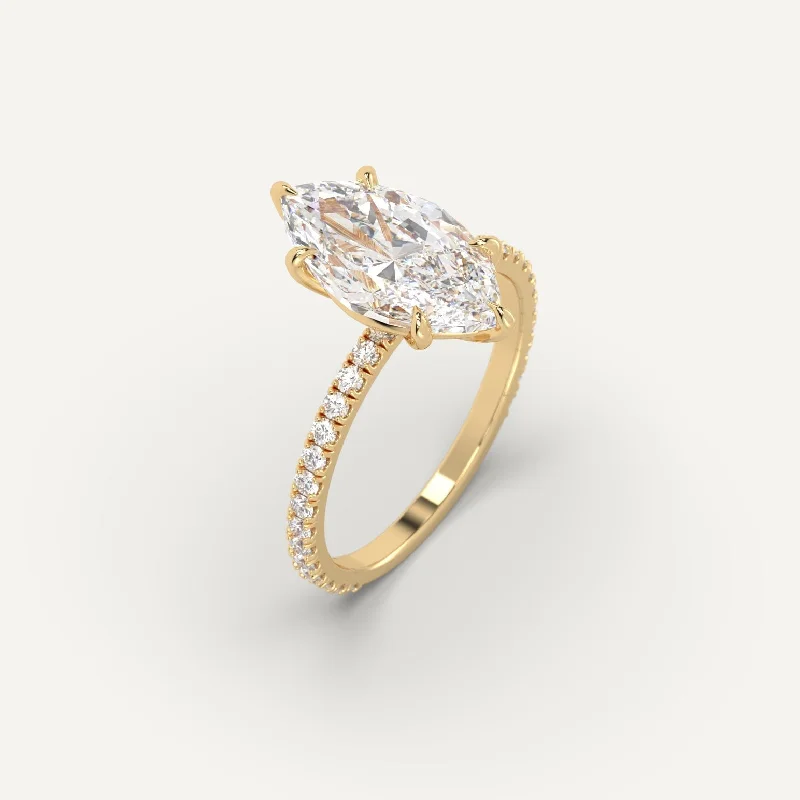 3 carat Marquise Cut Diamond Ring