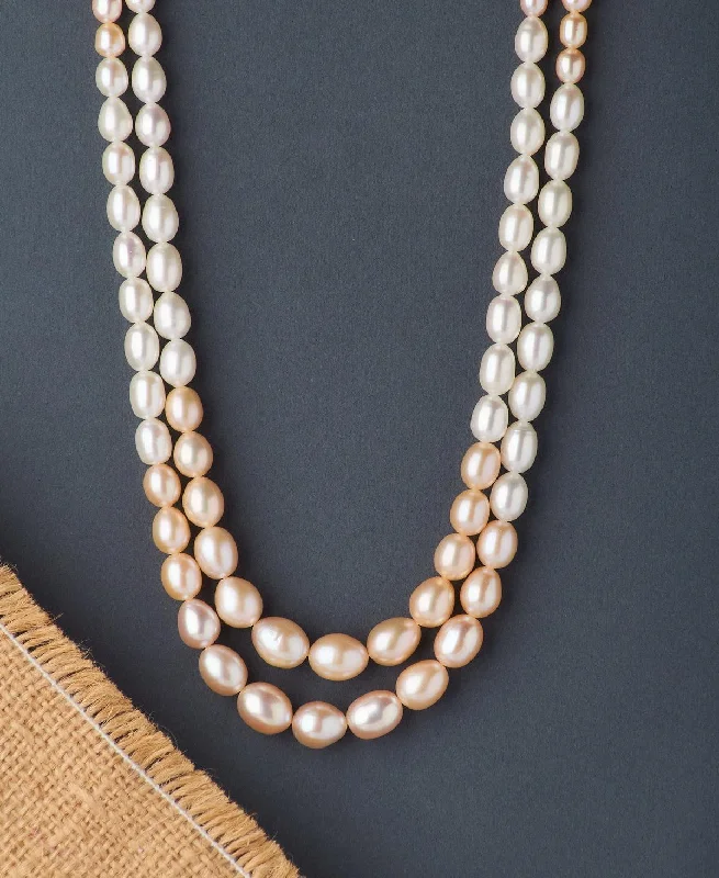 Fashionable Pink&White Pearl Necklace