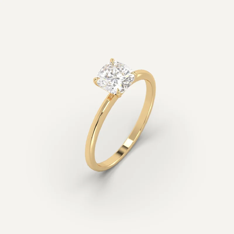 1 carat Cushion Cut Diamond Ring