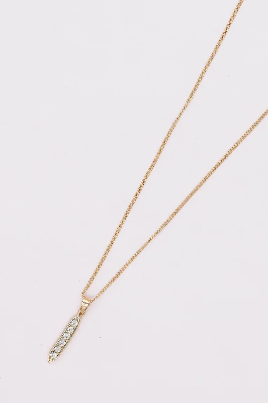 Long Pendant in Gold