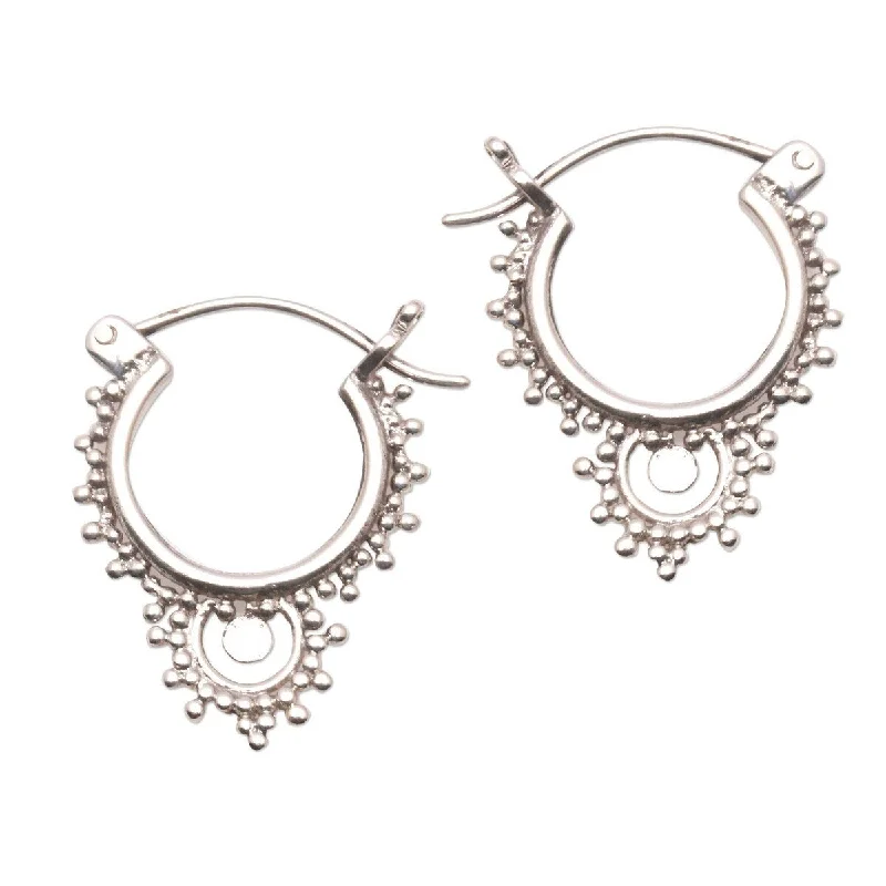 NOVICA Delightful Bubbles, Sterling silver hoop earrings - 0.8*0.1