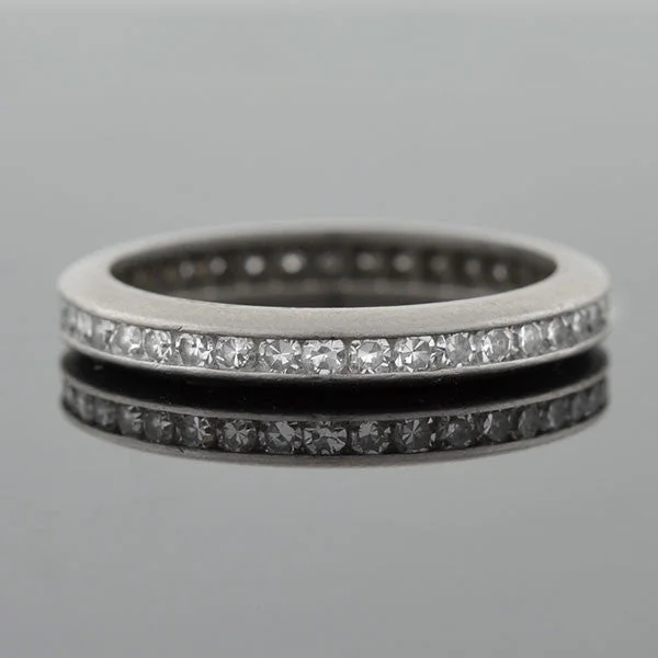 Art Deco Platinum Diamond Eternity Band