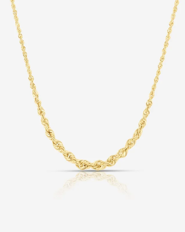 Graduated Rope Chain Necklace