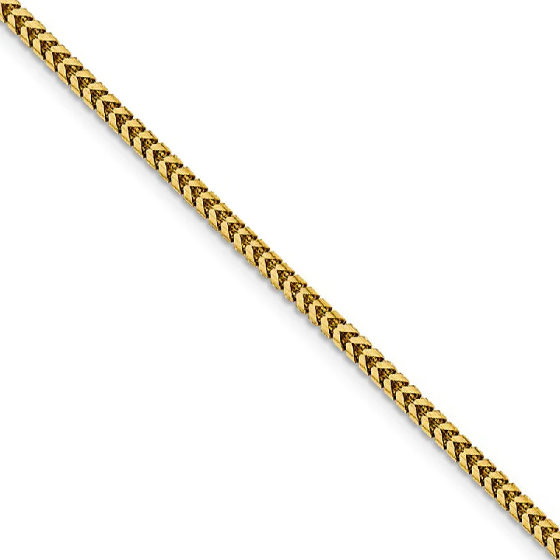 3.7mm 14k Yellow Gold Solid Franco Chain Bracelet