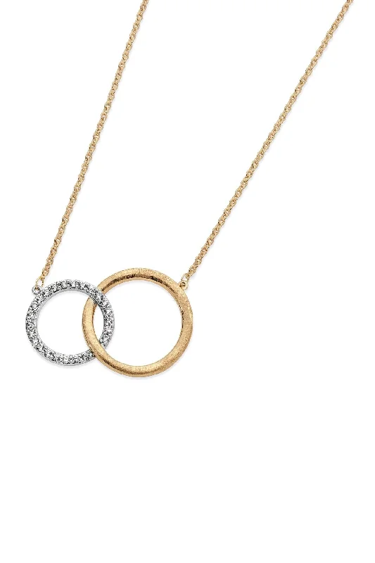 Matt & Pave Circles Pendant