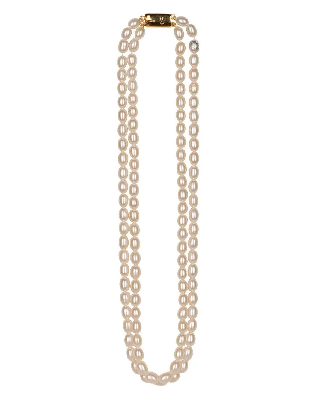 Elegant 2 line Pearl Necklace