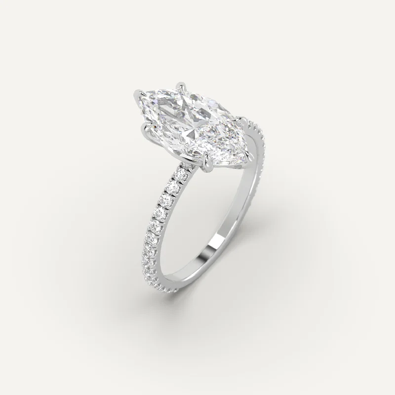 3 carat Marquise Cut Diamond Ring