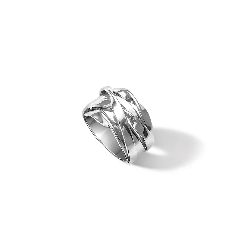 Tagliatelle Ring Silver