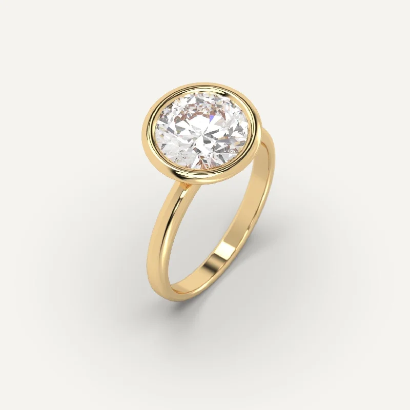 3 carat Round Cut Diamond Ring