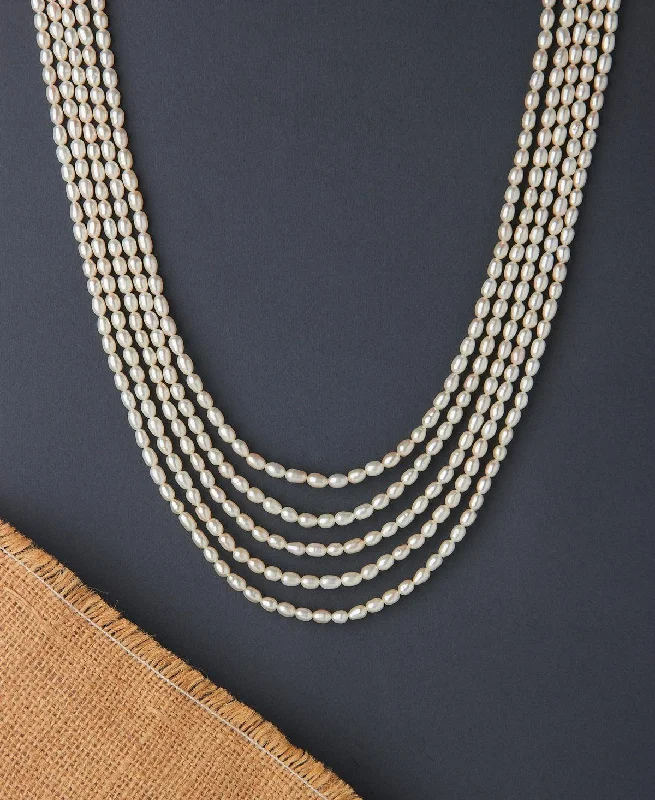 Elegant 5 line Pearl Necklace