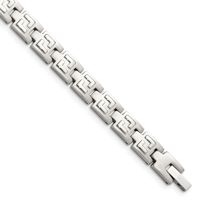 Men's Stainless Steel Multi Finish Bracelet, 8.5 Inch