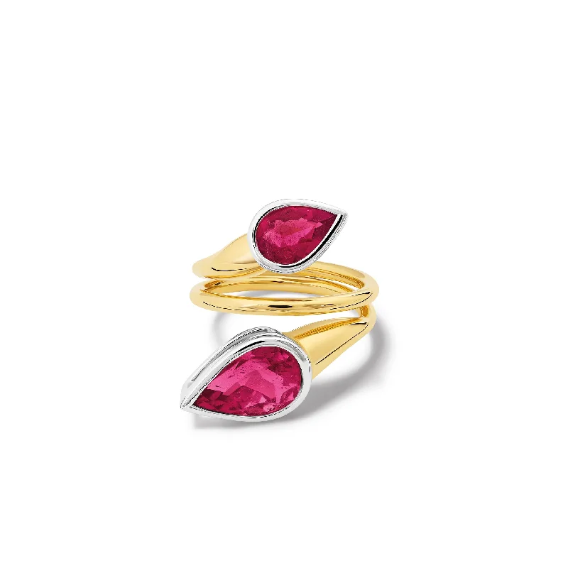 Nicoline Ring 18ct Yellow & White Gold - Pink Tourmaline