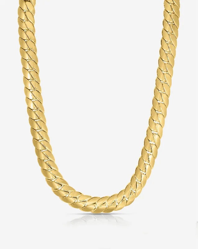 Gold Flat Chain Necklace