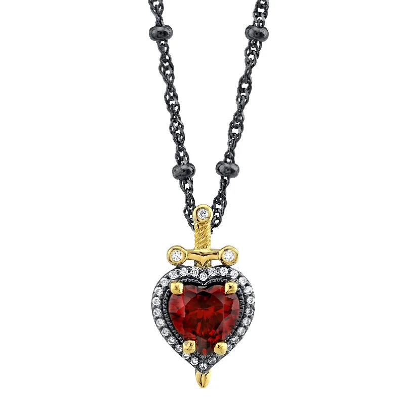 Disney X RockLove SNOW WHITE Dagger Heart Necklace