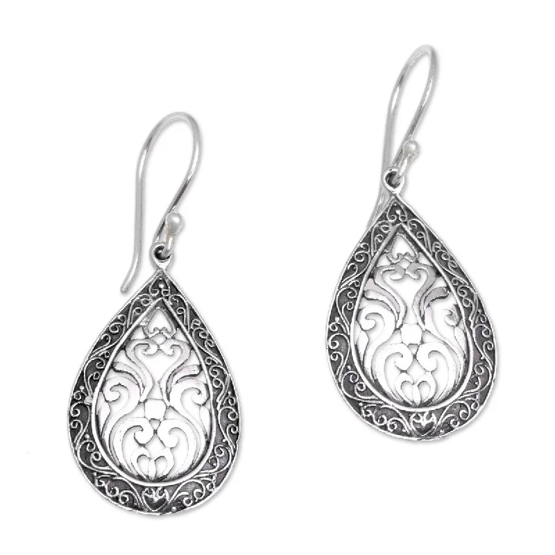 NOVICA Silver Drop, Sterling silver dangle earrings - 1.6*0.4