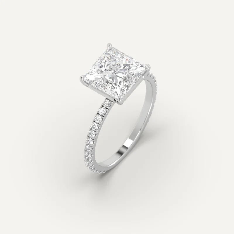 3 carat Princess Cut Diamond Ring