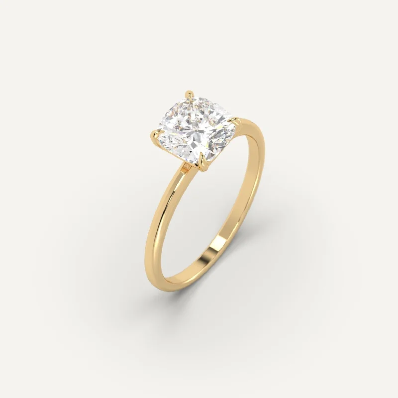 2 carat Cushion Cut Diamond Ring