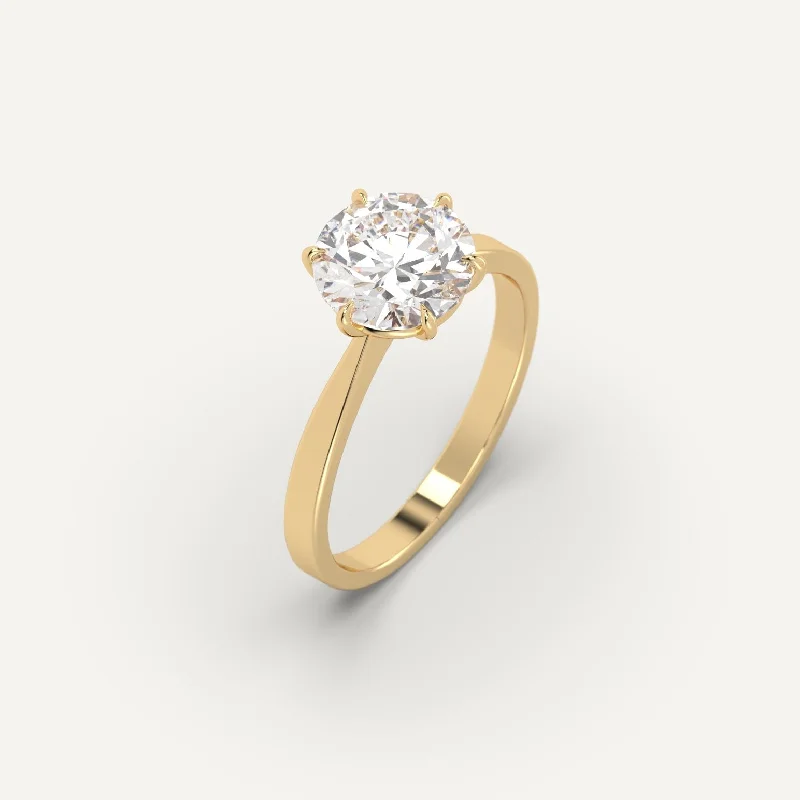 2 carat Round Cut Diamond Ring