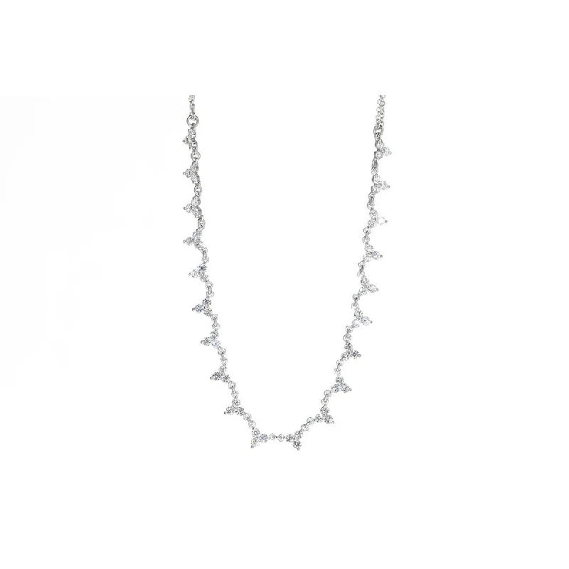 14KT White Gold Diamond Necklace