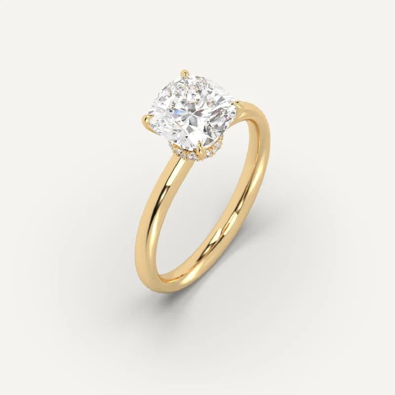 3 carat Cushion Cut Diamond Ring