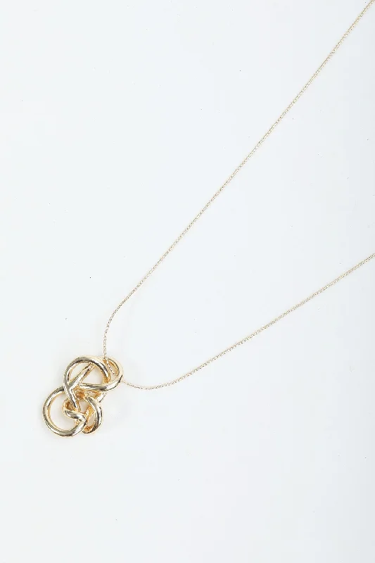 Twisted Gold Pendant Necklace