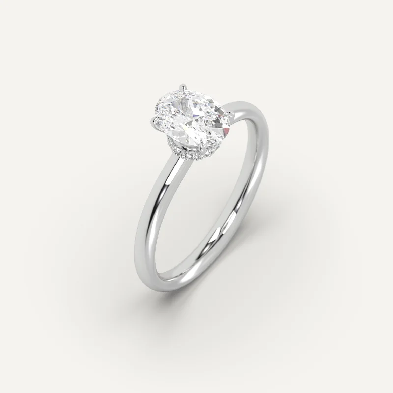 1 carat Oval Cut Diamond Ring